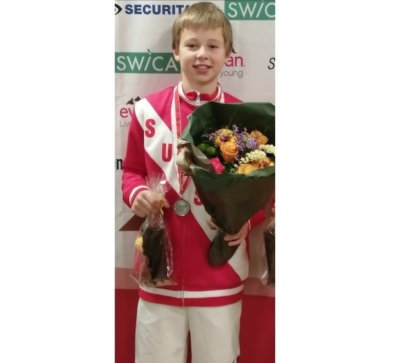 Le jeune Thomas Gunzinger a rapporté une médaille d'argent des championnats de Suisse juniors.