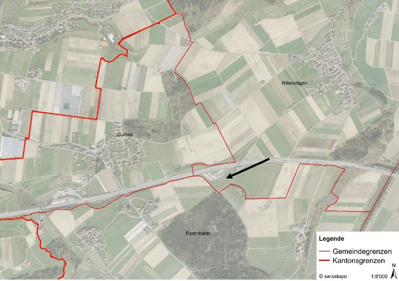 L'aire n'est atteignable que par l’autoroute A1. (Photo: canton de Berne)