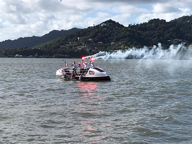 Les quatre hommes ont mis dix jours de moins que prévu pour rallier l'arrivée. (Photo: Facebook). 