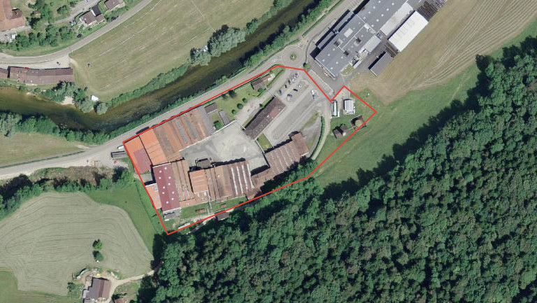 Les bâtiments de l'ancienne usine Thécla devraient être démolis pour bâtir un éco-quartier qui compterait 140 logements. Photo: GéoPortail.