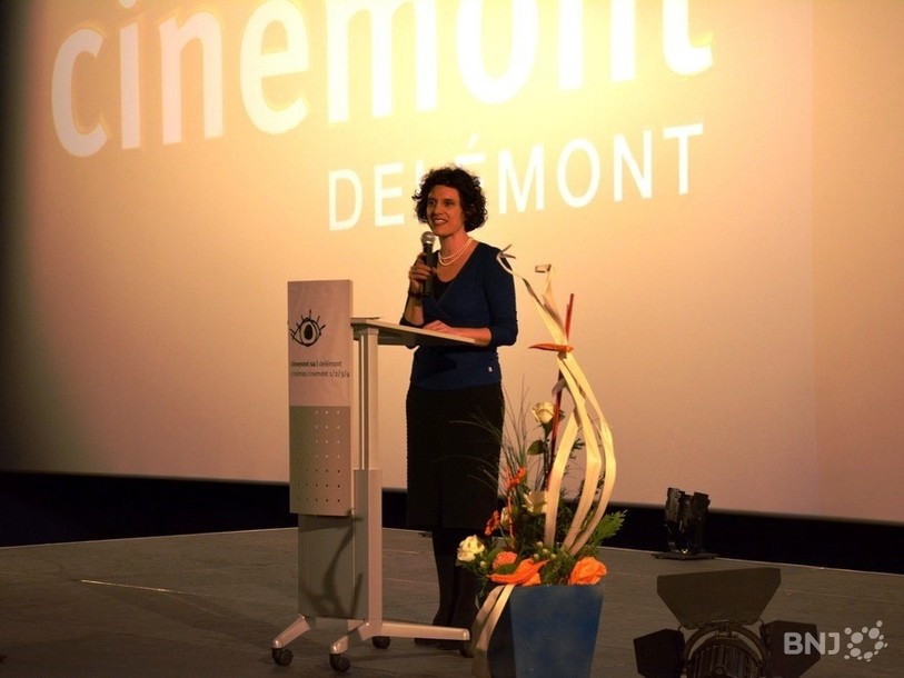 Edna Epelbaum lors de l'inauguration du multiplex de Delémont.