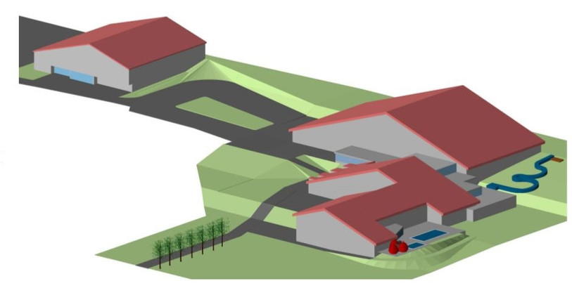 Les halles de gymnastique prendront place en haut à gauche du Centre de loisirs. (Image: CLFM)