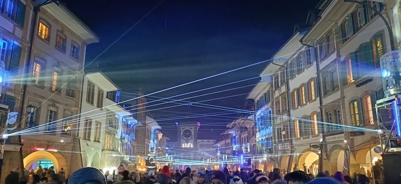 Une dizaine de lasers ont été nécessaires pour l'attraction présentée par Sébastien Kottelat (photo : SBK-Laser).
