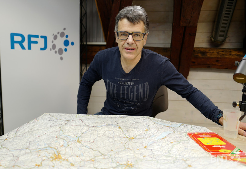 Christophe Rérat, président du GSA, nous a montré les routes qu'il a déjà parcouru sur la carte de la Suisse.