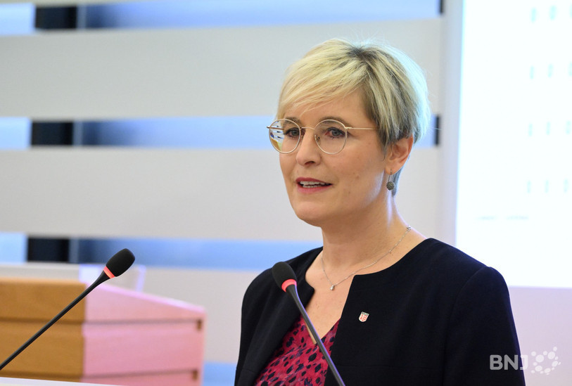 Rosalie Beuret Siess présidera le Gouvernement jurassien en 2026. (Photo : Georges Henz)