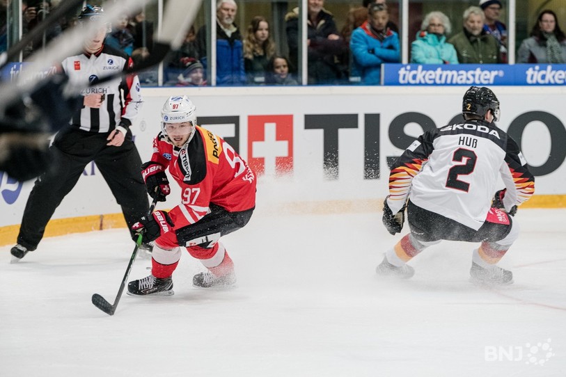 Gilian Kohler, de Sonceboz, a aussi patiné pour la première fois de sa carrière avec l'équipe nationale A (photo : Jonathan Vallat).