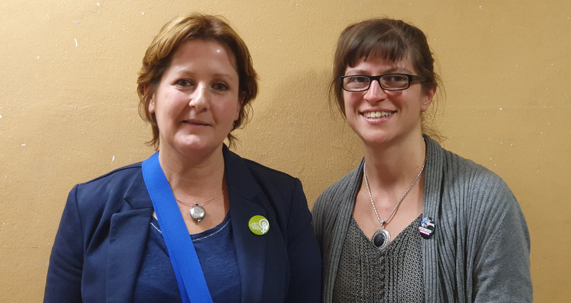 Céline Robert-Charrue Linder de Delémont et Pauline Godat du Bémont sont les nouvelles présidentes des Verts jurassiens. (Photo: les Verts jurassiens)