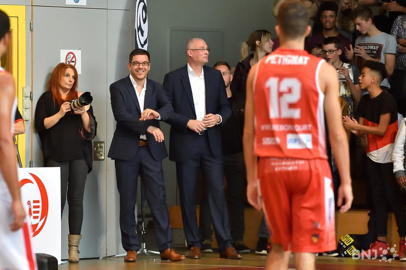 Stéphane Brugnerotto (à gauche) et Paul Vallat ici en 2016 lors d'un match contre Massagno (photo : archives).