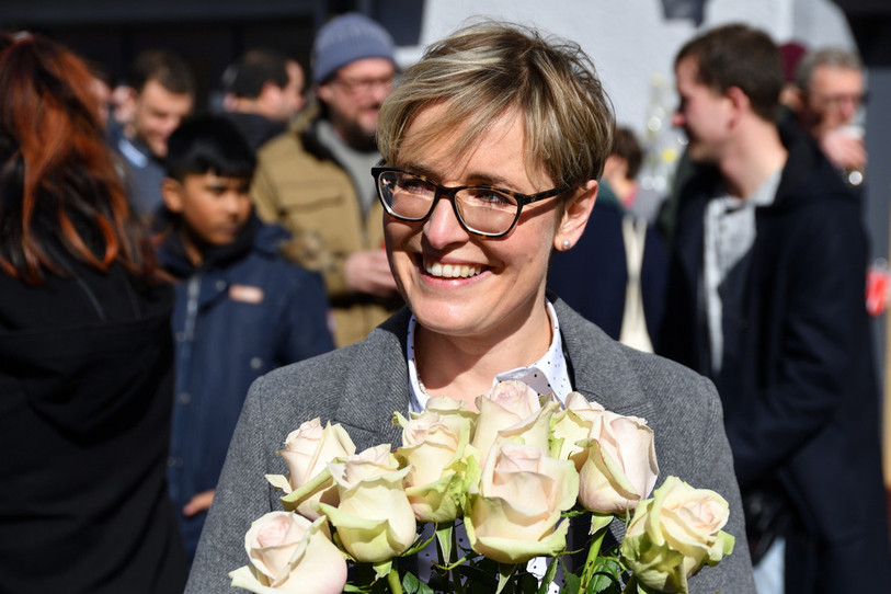 La socialiste Rosalie Beuret Siess rejoint Nathalie Barthoulot au Gouvernement jurassien. (Photo : Georges Henz).