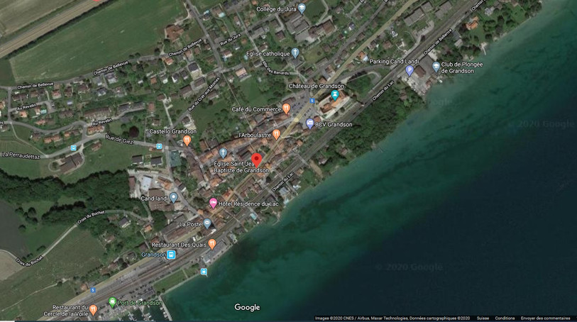 Des coups de feu ont été tirés samedi dans un appartement de la rue Basse à Grandson. (Photo : Google Maps).