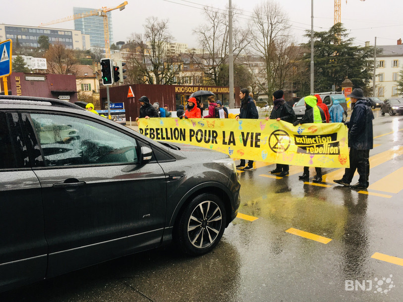 Les activistes avaient empêché les automobilistes d'emprunter l'Avenue du Premier-Mars entre midi et 13h30 le 5 mars 2020. (Photo : archives)