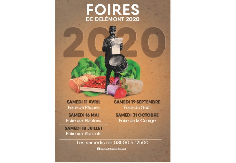 L'affiche des foires de l'année à Delémont (photo : Service de la culture, des sports et des écoles de Delémont).