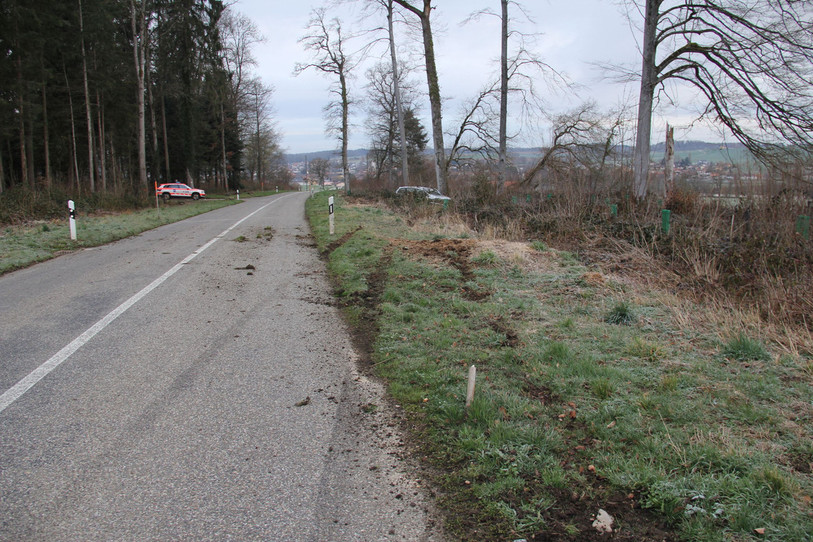 Un accident a eu lieu, samedi au petit matin, sur les routes ajoulotes. (Photo : police cantonale jurassienne)
