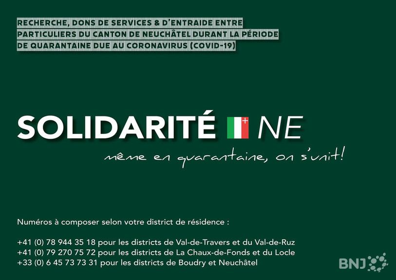 Le groupe Facebook permet de faciliter l'entraide dans le canton de Neuchâtel. (Photo: Solidarité neuchâteloise).
