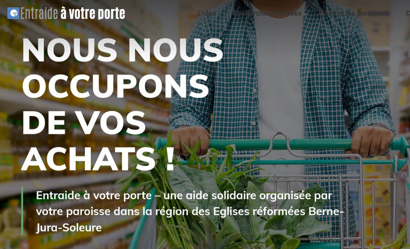 Les plateformes d'aide se multiplient (image: entraide à votre porte).