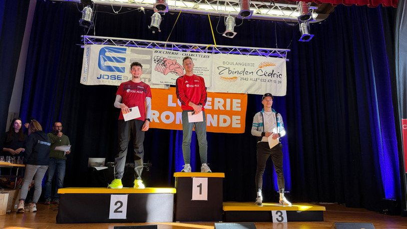 Sébastien Witschi a devancé chez les hommes Maxime Fleury et Bryan Cagnon. (Photo : L'Hivern'Alle)