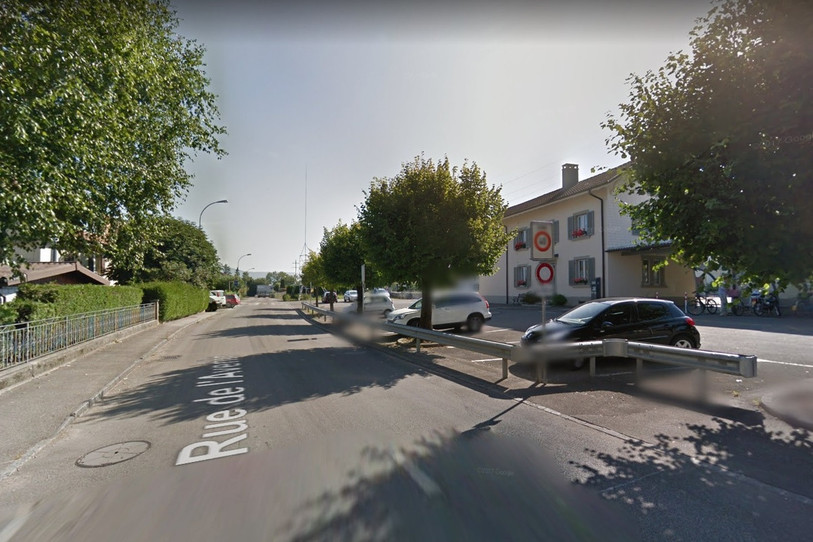 La rue de l'Avenir à Courtételle (photo : google Maps).