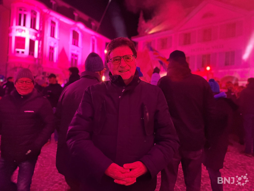 Jean-Rémy Chalverat, premier maire autonomiste de Moutier, était dans la foule qui a célébré l'entrée de la ville dans le canton du Jura. 