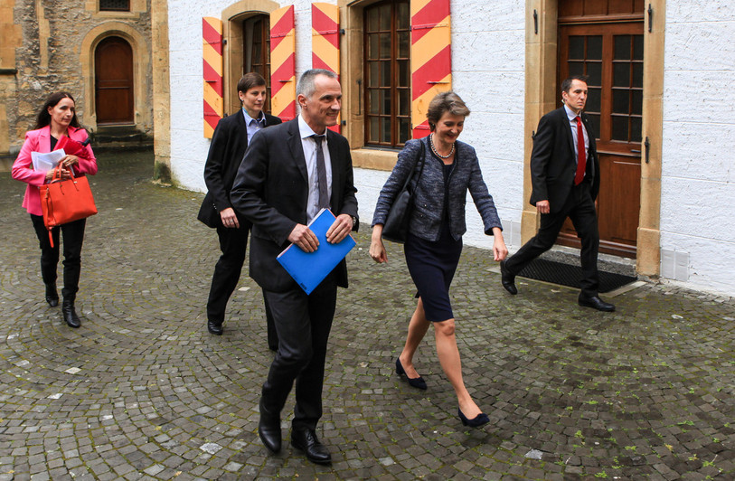 Simonetta Sommaruga était de passage à Neuchâtel ce jeudi. (crédit :
chancellerie d’État)