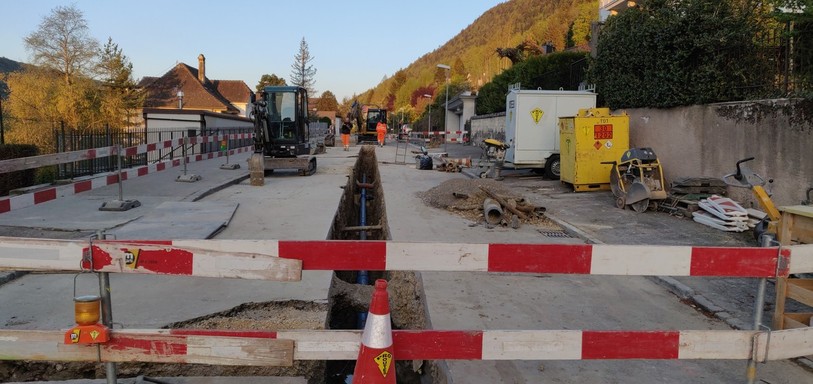 200 mètres de conduite ont été remplacé à la rue de la Fourchaux. (Photo : Municipalité de St-Imier)