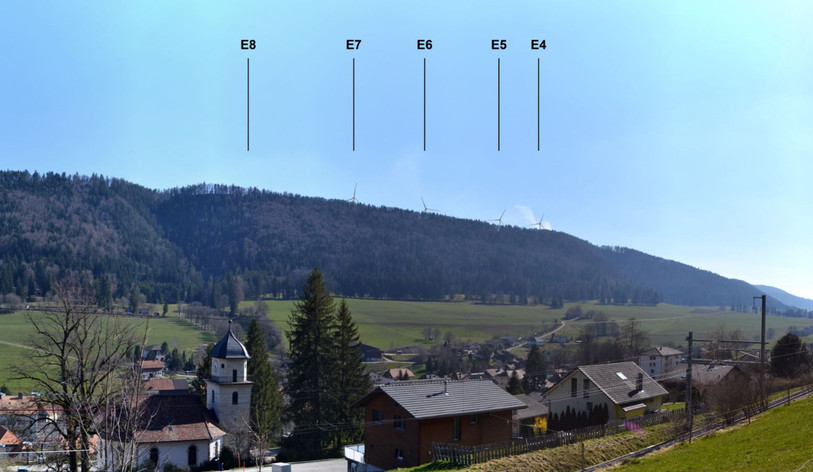 Voici à quoi ressemblerait le panorama depuis Sonvilier si le projet se concrétise. (Photo: ldd)