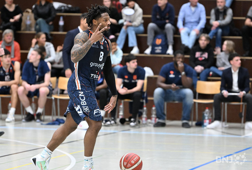 Justin Hill d'Union Neuchâtel a été décisif tout au long du match et plus particulièrement dans le dernier quart-temps (photo : Archives - Georges Henz).