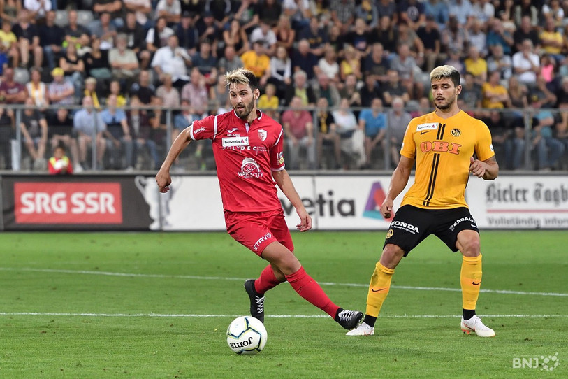 Mike Natoli a notamment affronté Young Boys avec le FC Bienne en 32e de finale de la Coupe de Suisse en août 2018 (photo : Georges Henz).