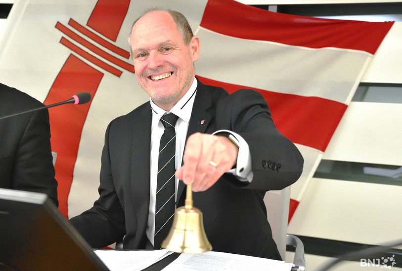 Pour Eric Dobler, cette année de présidence aura notamment été marquée par la pandémie, qui a bouleversé son agenda de premier citoyen du canton. (Photo : archive Georges Henz).