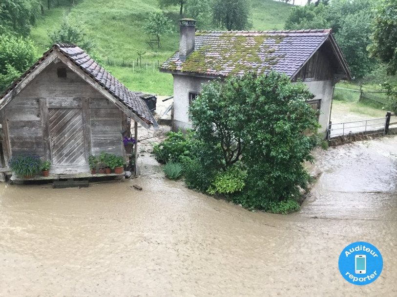 Inondations à Montsevelier.