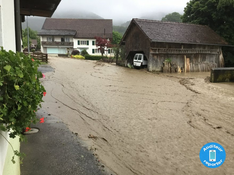 Inondations à Montsevelier.