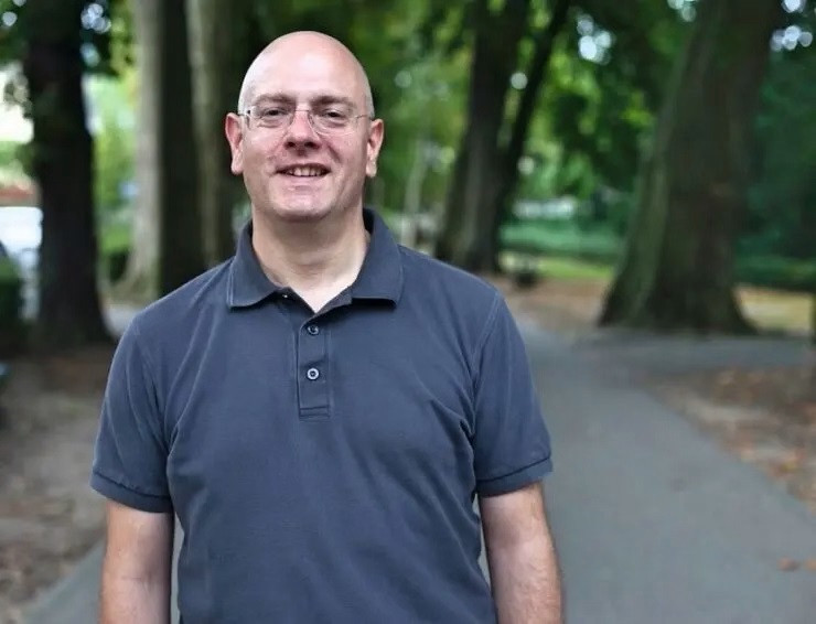 Titus Sprenger vise le siège du maire le 27 septembre 2020. (Photo: ville de Bienne)
