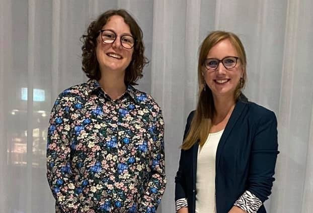 Isabelle Iseli (à droite) et Lena Frank des Verts sont sur la liste commune du PS et des Verts pour le Conseil municipal. (Photo : Facebook / Les Verts Bienne).