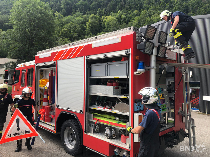 Les hommes du CRISM à Moutier étaient de sortie pour tester du matériel samedi matin.