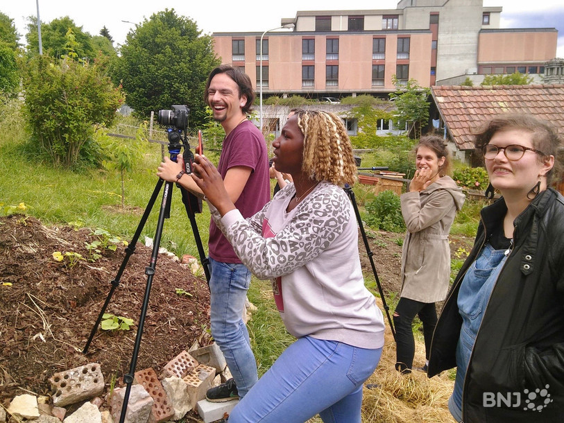 Les jeunes en plein tournage. (Photo: « À part entière »)