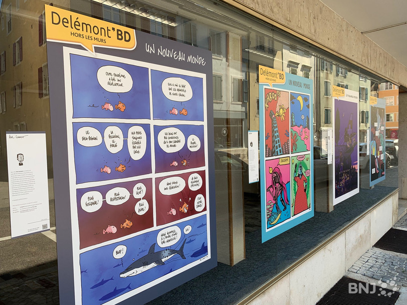 Plusieurs affiches ont notamment été exposées à la Rue de Fer à Delémont.
