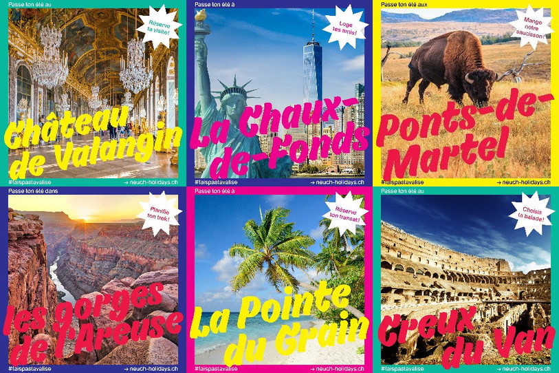 Certains visuels de cette campagne de promotion.