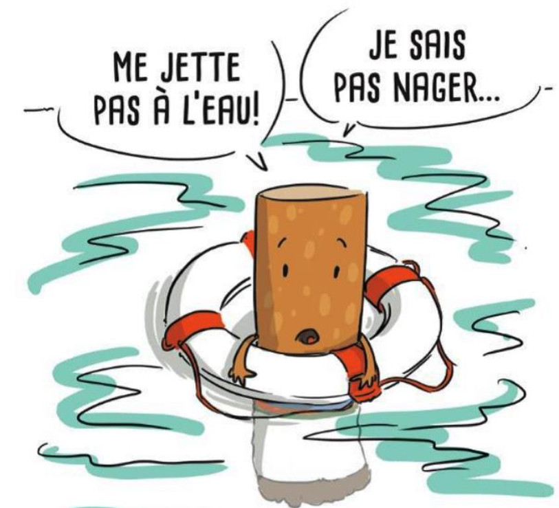 L'un des visuels pour sensibiliser la population au fléau du littering. (image : commune de Milvignes)