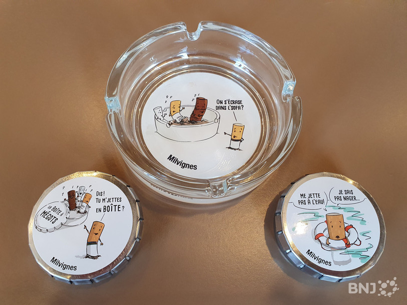 Des cendriers et des boîtes à mégots seront distribués aux restaurants et aux fumeurs.