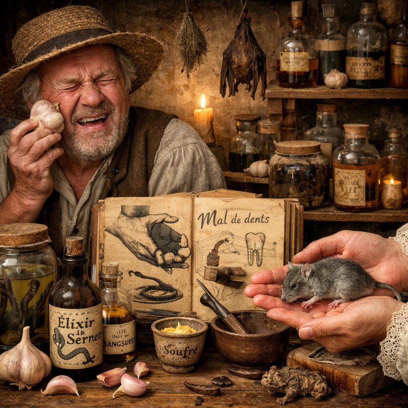 Les remèdes d’antan sont à la fois intrigants, amusants et… effrayants. Photo : image générée par l’IA