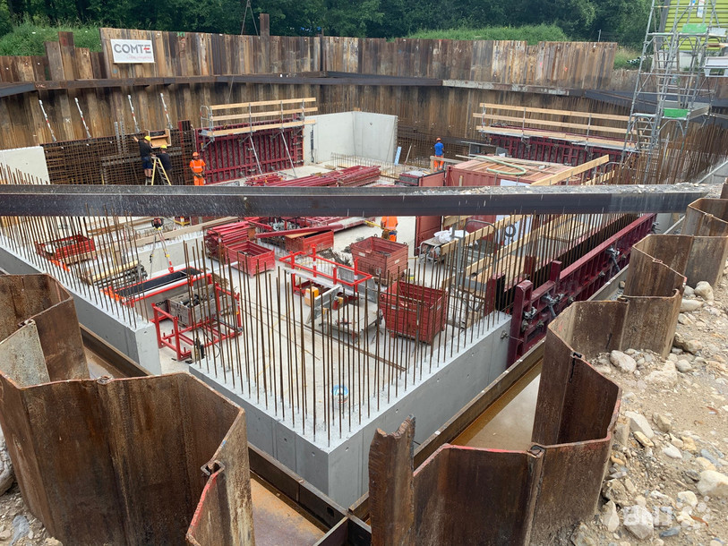 L'avancée du chantier à la Step de Soyhières.