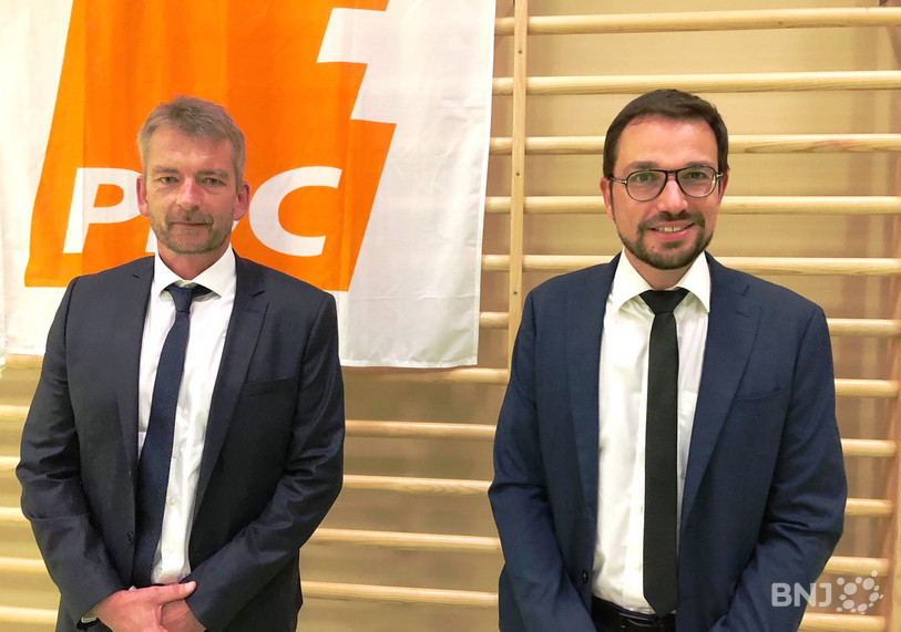 Stéphane Babey (à gauche) et Martial Courtet: un duo qui vise le Gouvernement jurassien pour le PDC.