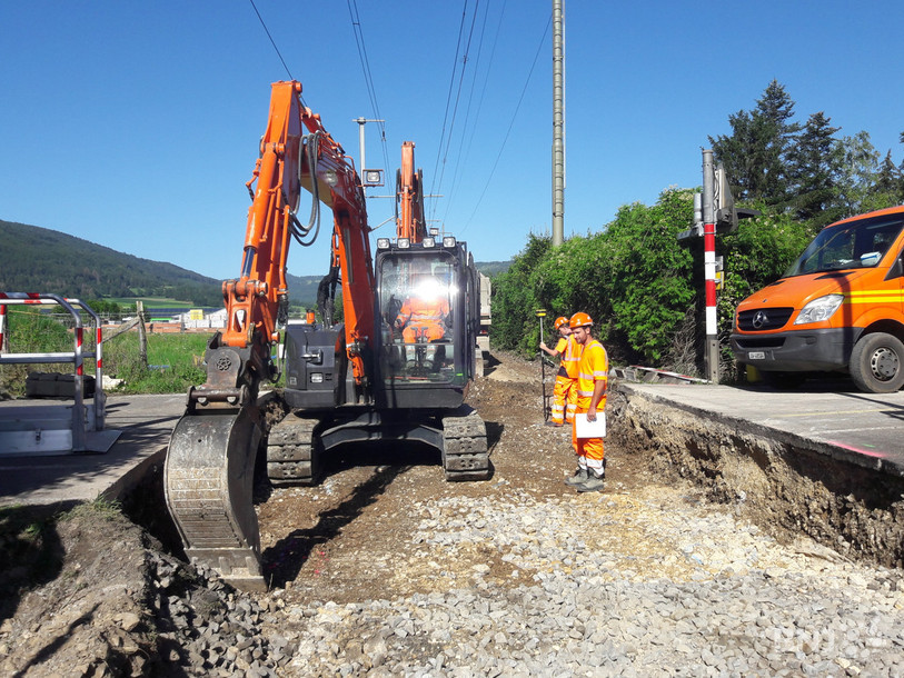 Sur le chantier à Bassecourt