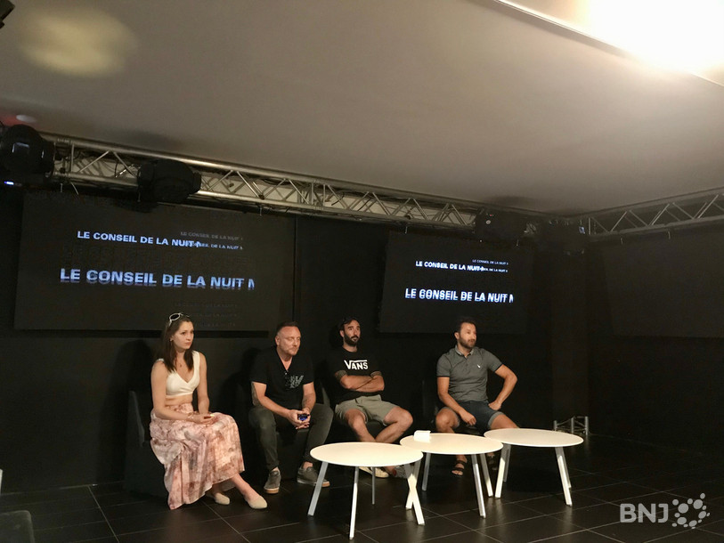 Les membres de l’association “ Le conseil de la nuit” avec le président Thomas Menant (troisième depuis la gauche).
