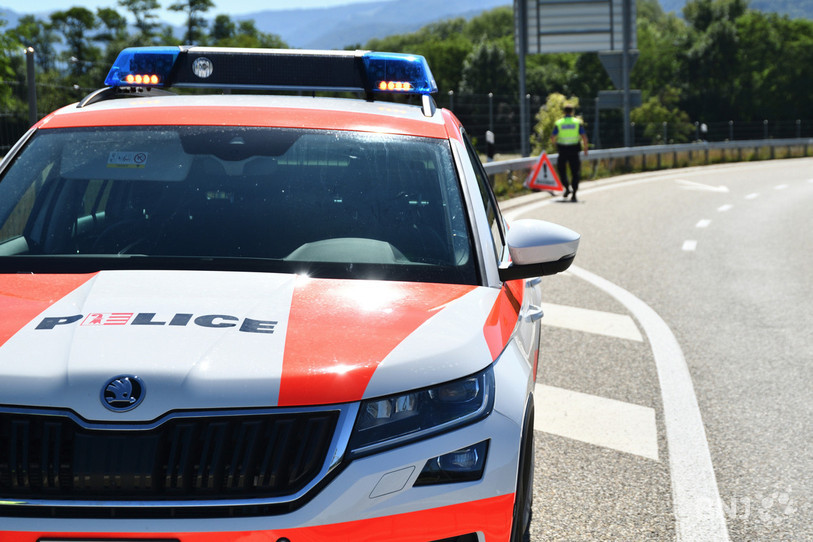 La police est intervenue jeudi à Bonfol en raison d'un accident. (Photo : Georges Henz/archives)