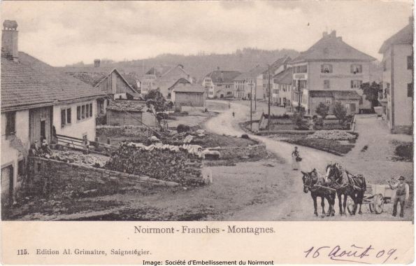 Le Noirmont au début du XXe siècle.