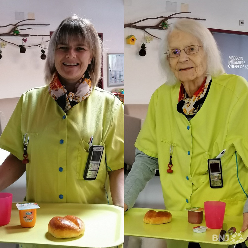 Mme Claude s’est prêtée au jeu avec plaisir en prenant la place de Frédérique Laurency.