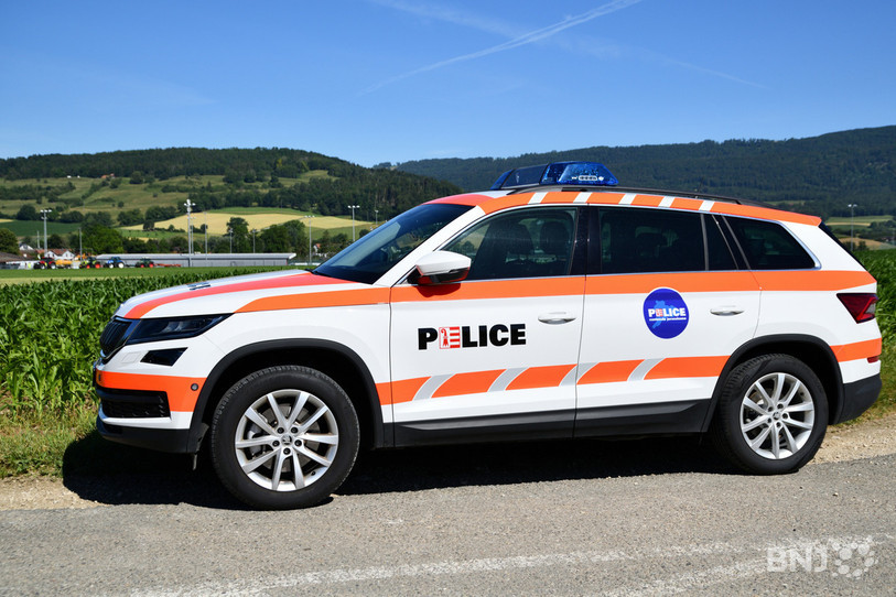 La police cantonale est intervenue vendredi sur la route entre Boncourt et Buix pour un accident (Photo : archives/Georges Henz).