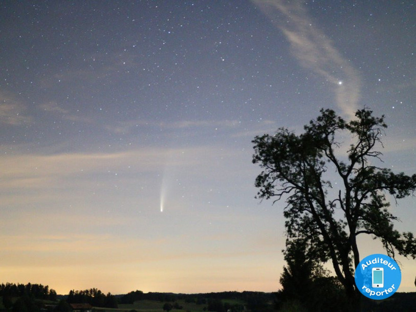 Il faut un ciel bien dégagé pour observer la comète Neowise. (Photo : Marco Prunotto)