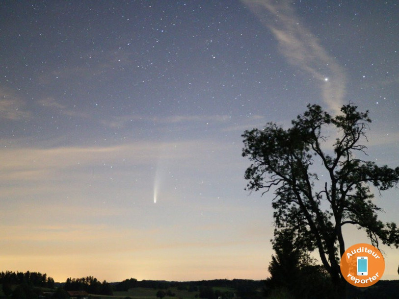 Il faut un ciel bien dégagé pour observer la comète Neowise.  (Photo : Marco Prunotto)