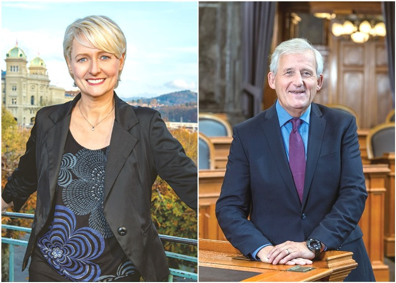 La présidente du Conseil national Isabelle Moret et le président du Conseil des États Hans Stöckli visiteront les acteurs et les autorités jurassiennes. (Photo : Parlement).